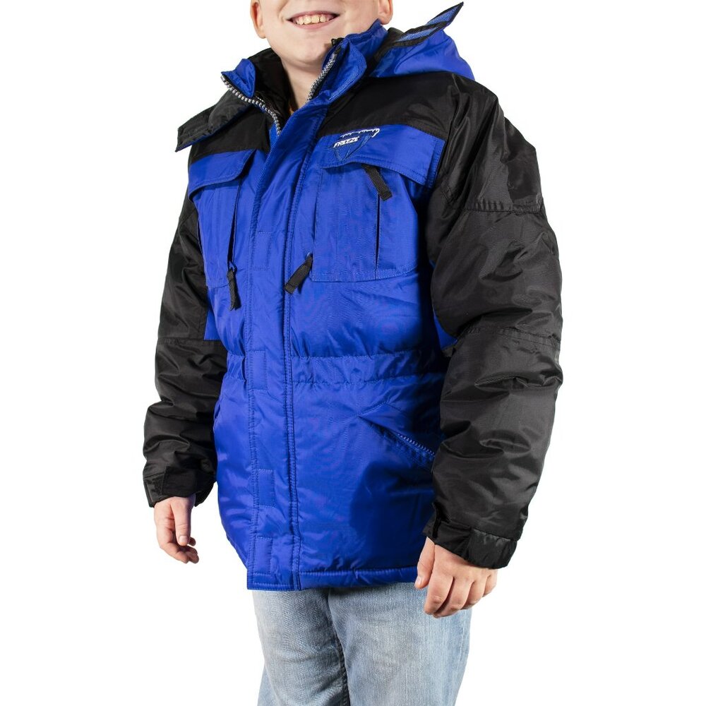 Boys' 3-in-1 Winter Coat Jacket and Vest by Freeze Defense (Blue, 18/20)